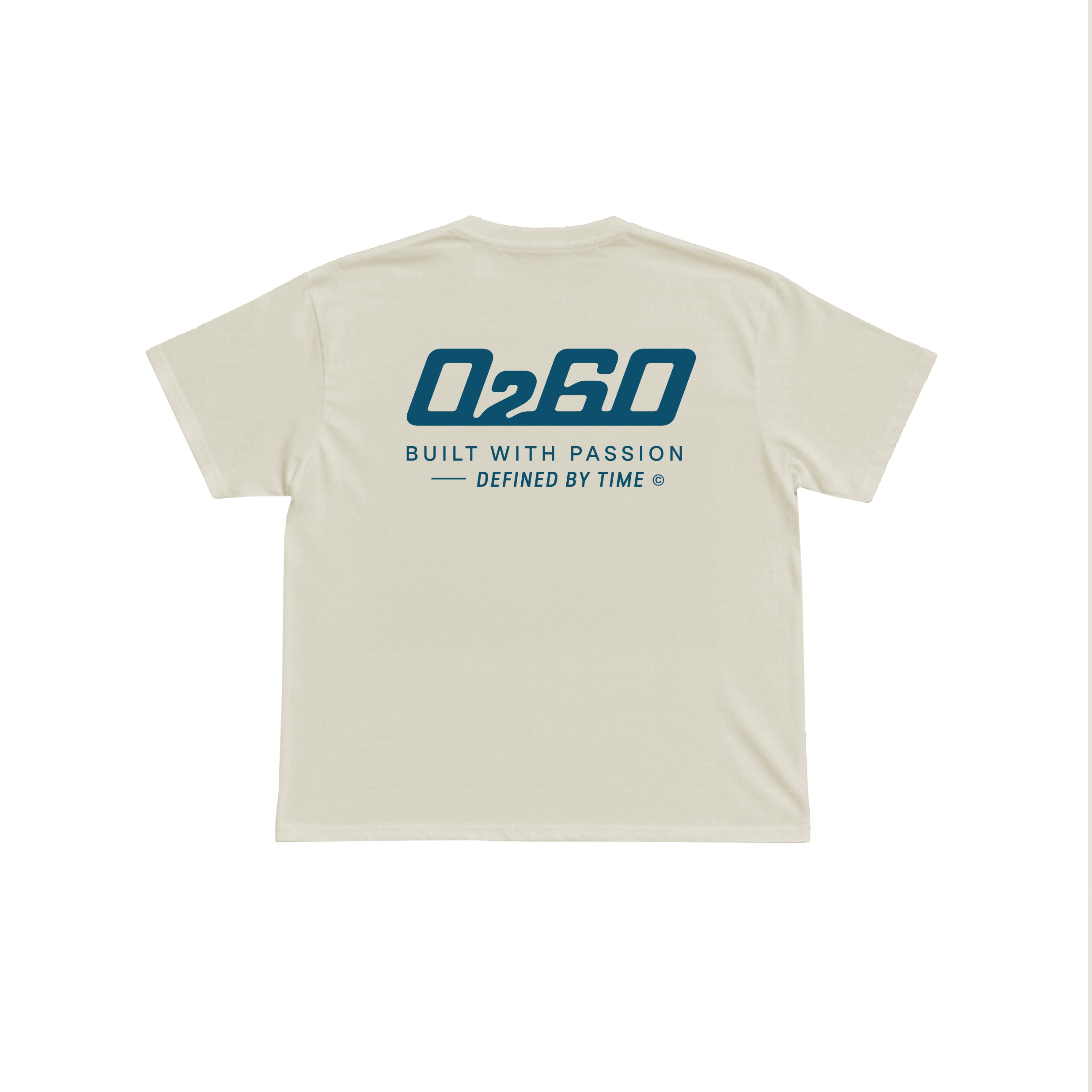 0260 Built With Passion Tee (Cream / Le Mans Blue)