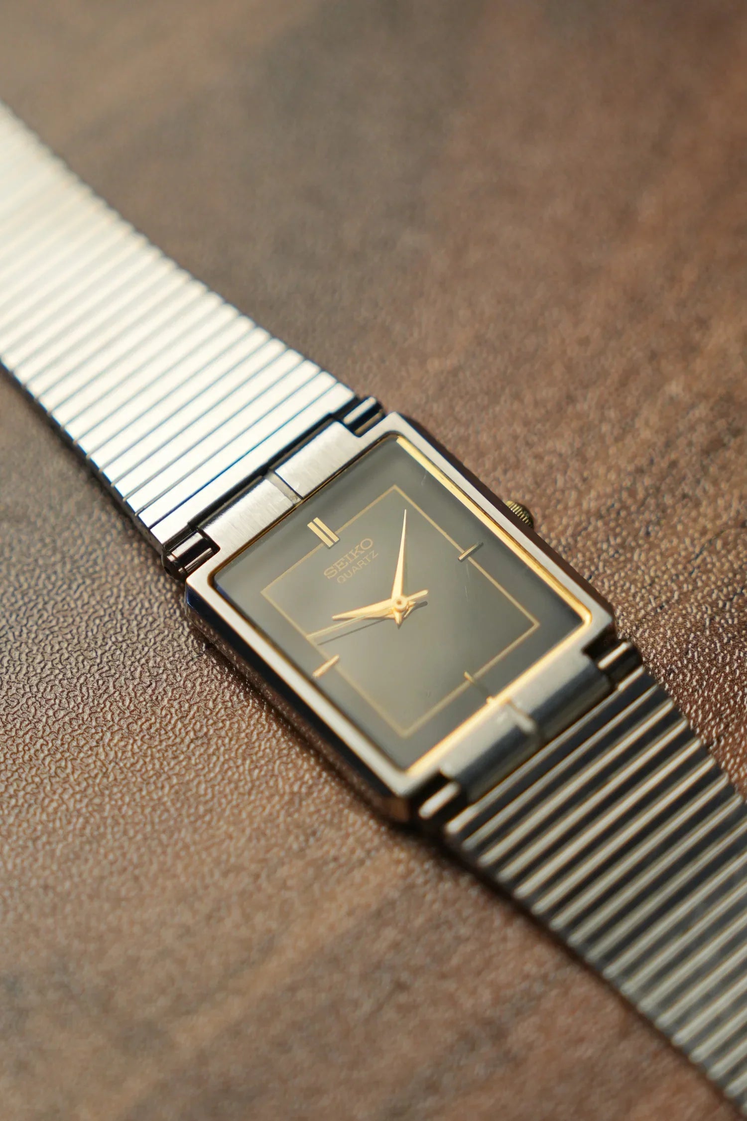 SEIKO Vintage Quartz Watch 7321-5680 Square Face Classic Design Untested