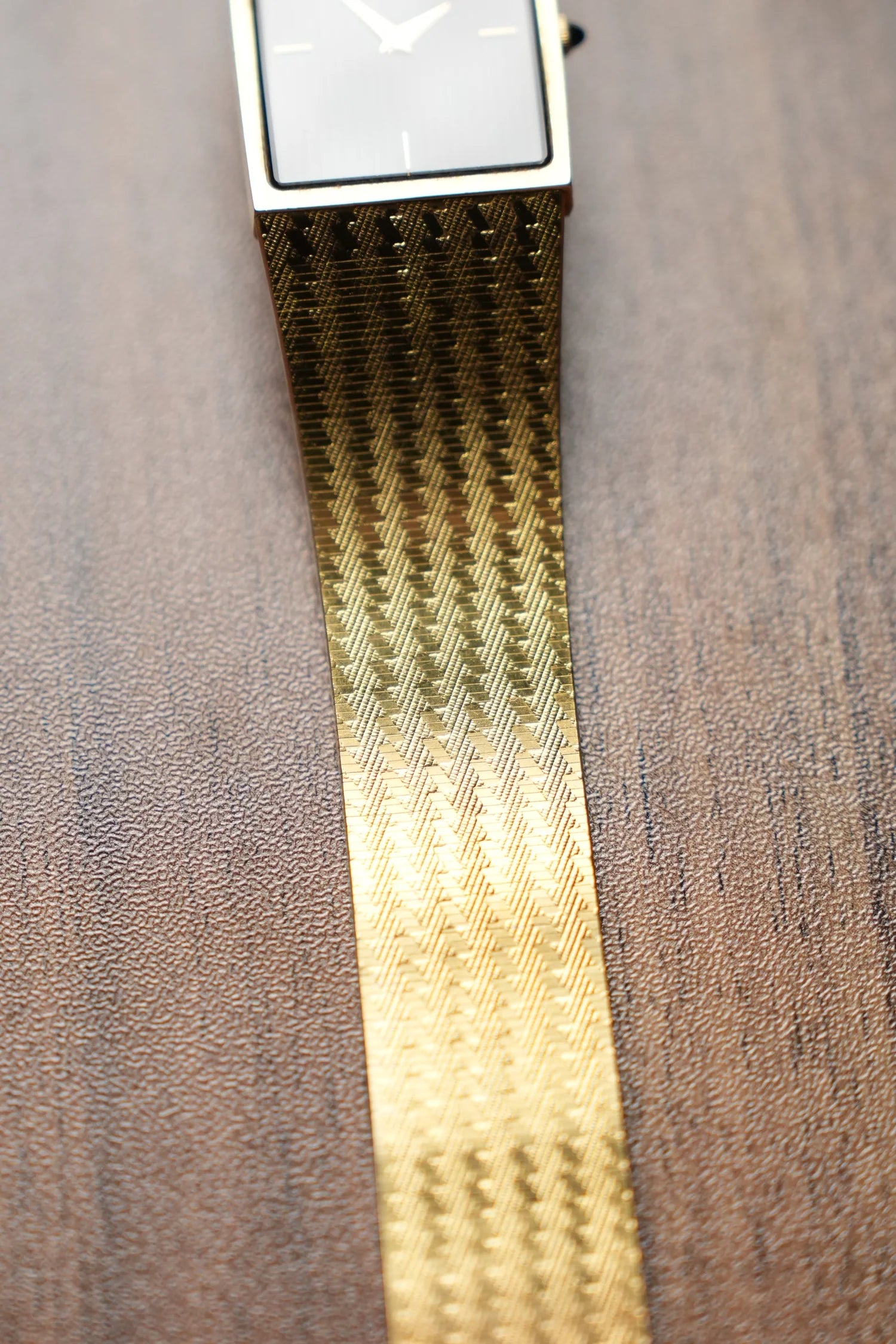 Pulsar Gold Black Dial Tank