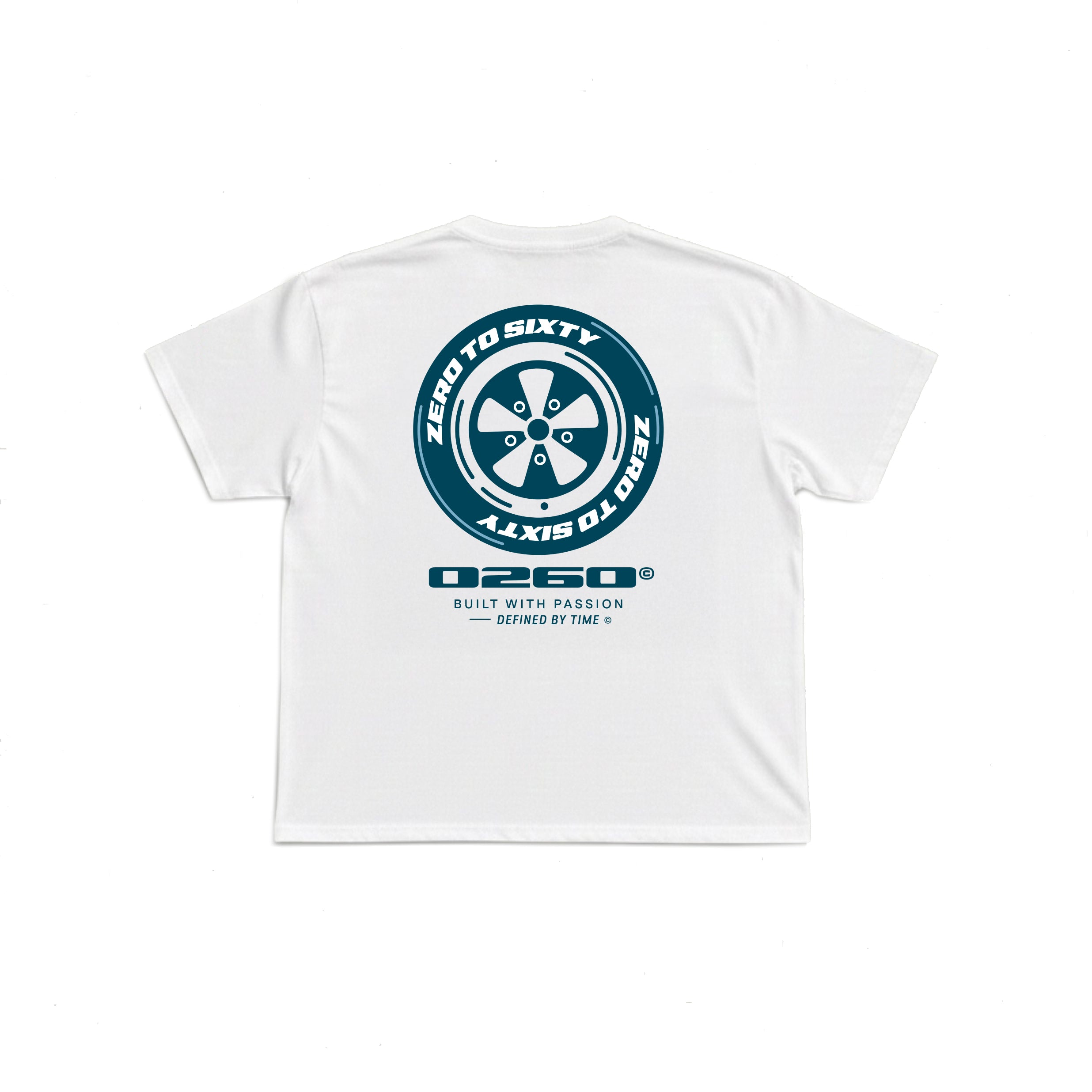 0260 Rev Up Tee (White / Le Mans Blue)