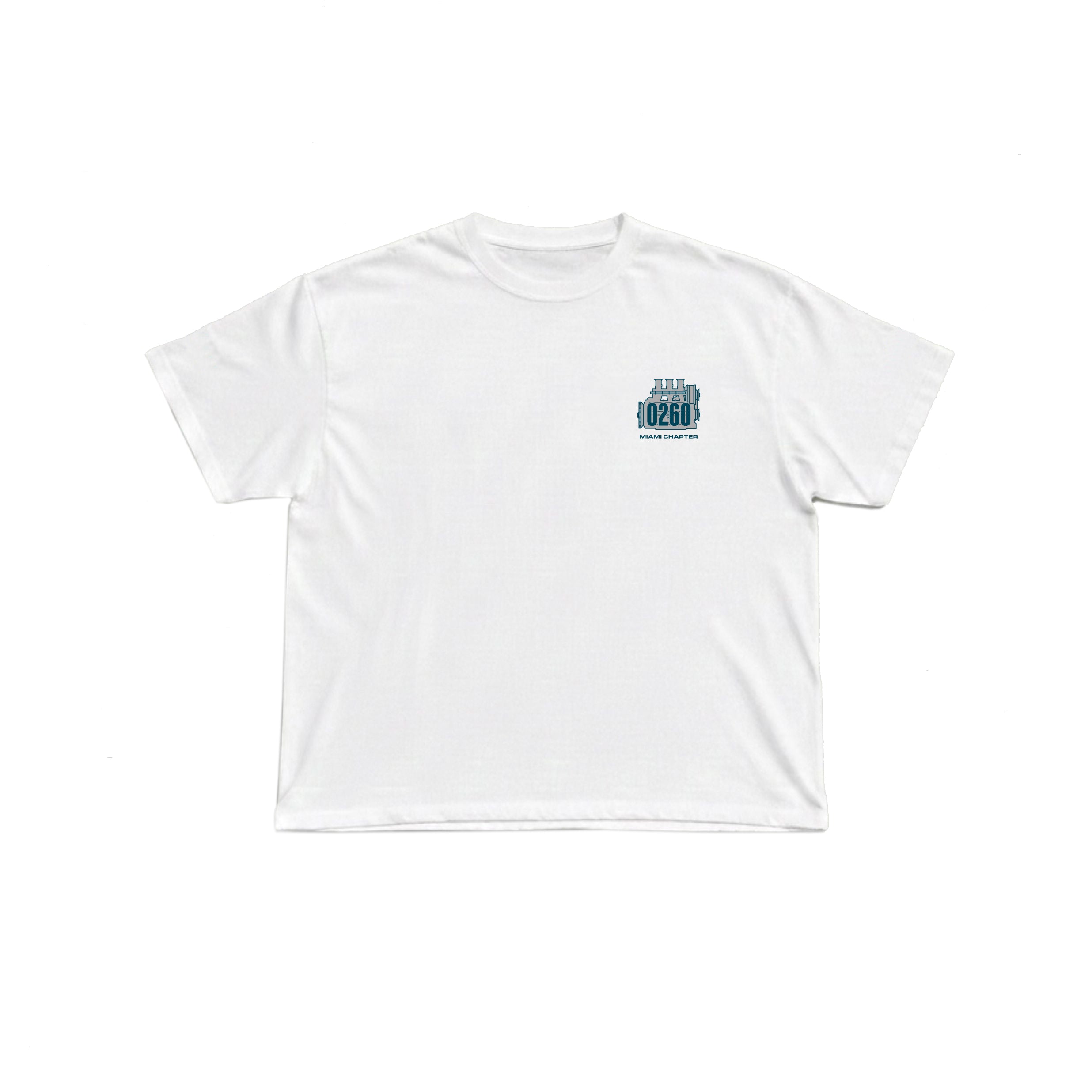 0260 Rev Up Tee (White / Le Mans Blue)