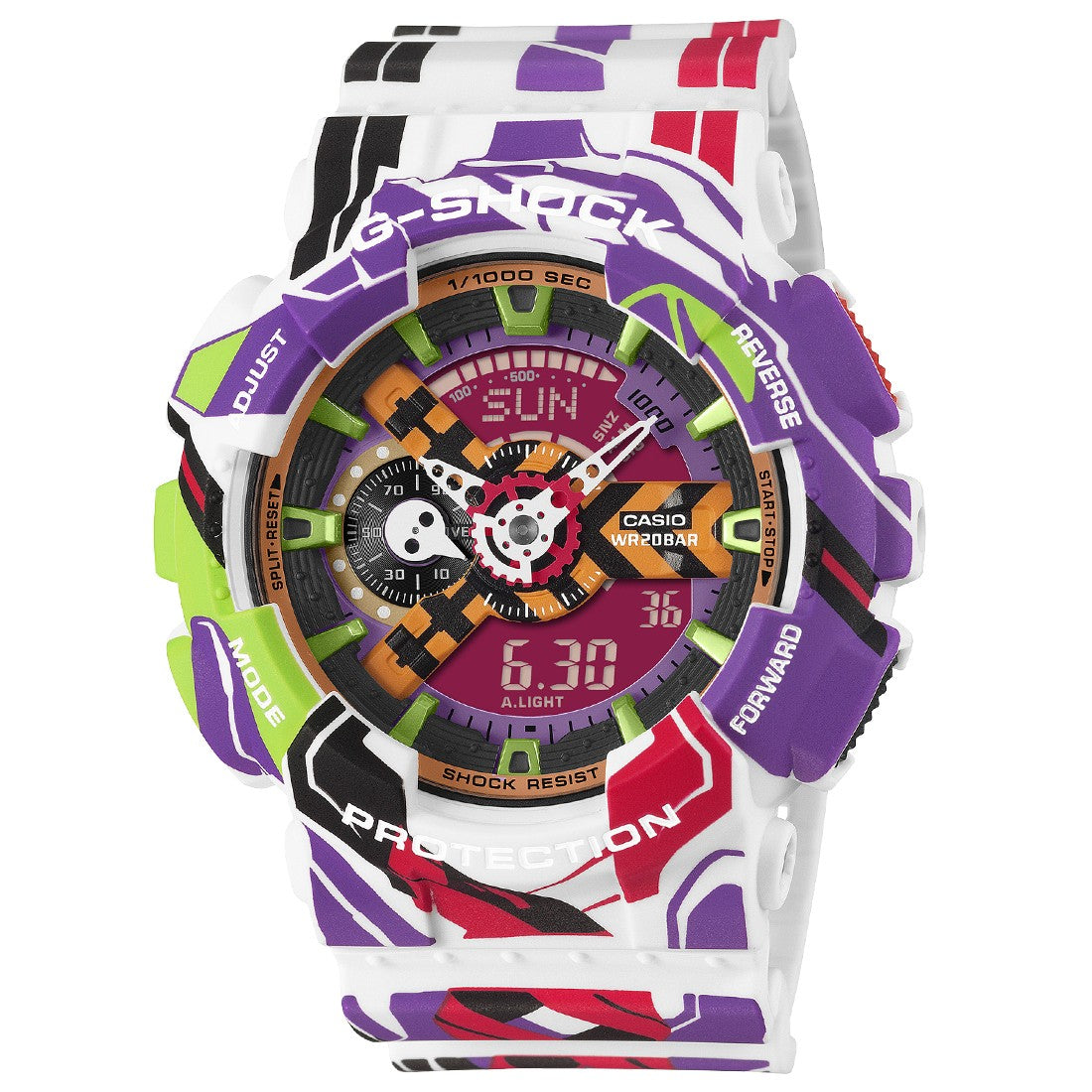 G-Shock Evangelion GA110EVA30-7A – Purple Multi Anime Collab Watch