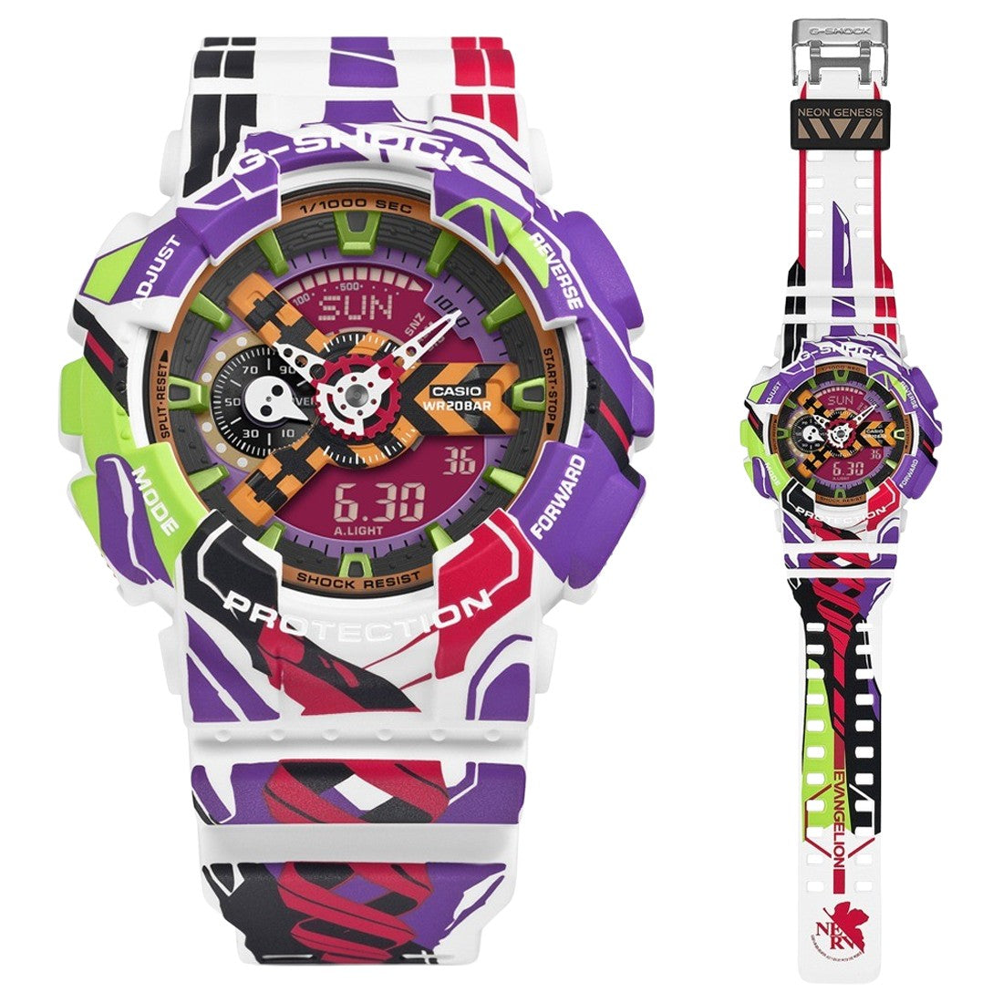 G-Shock Evangelion GA110EVA30-7A – Purple Multi Anime Collab Watch