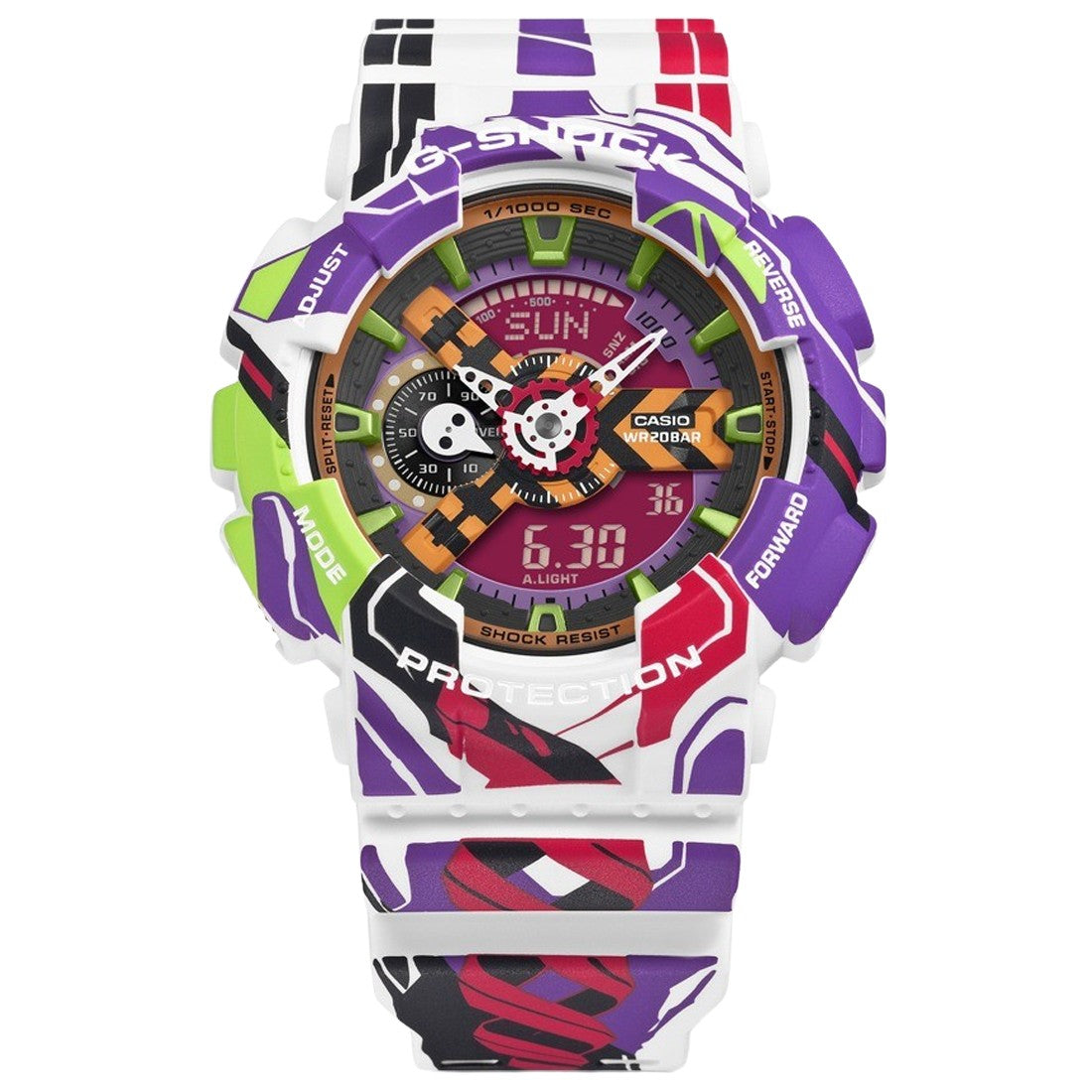 G-Shock Evangelion GA110EVA30-7A – Purple Multi Anime Collab Watch