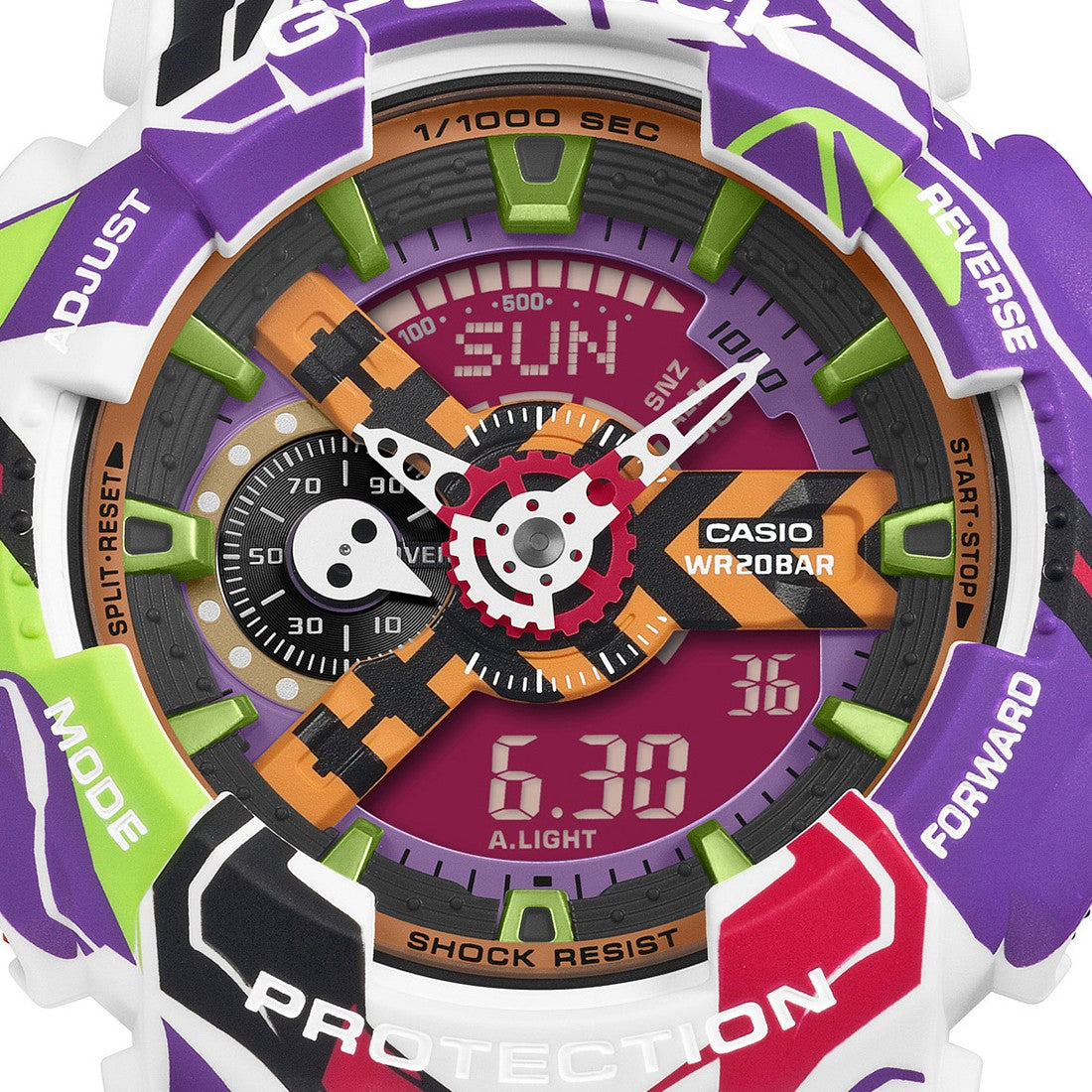 G-Shock Evangelion GA110EVA30-7A – Purple Multi Anime Collab Watch