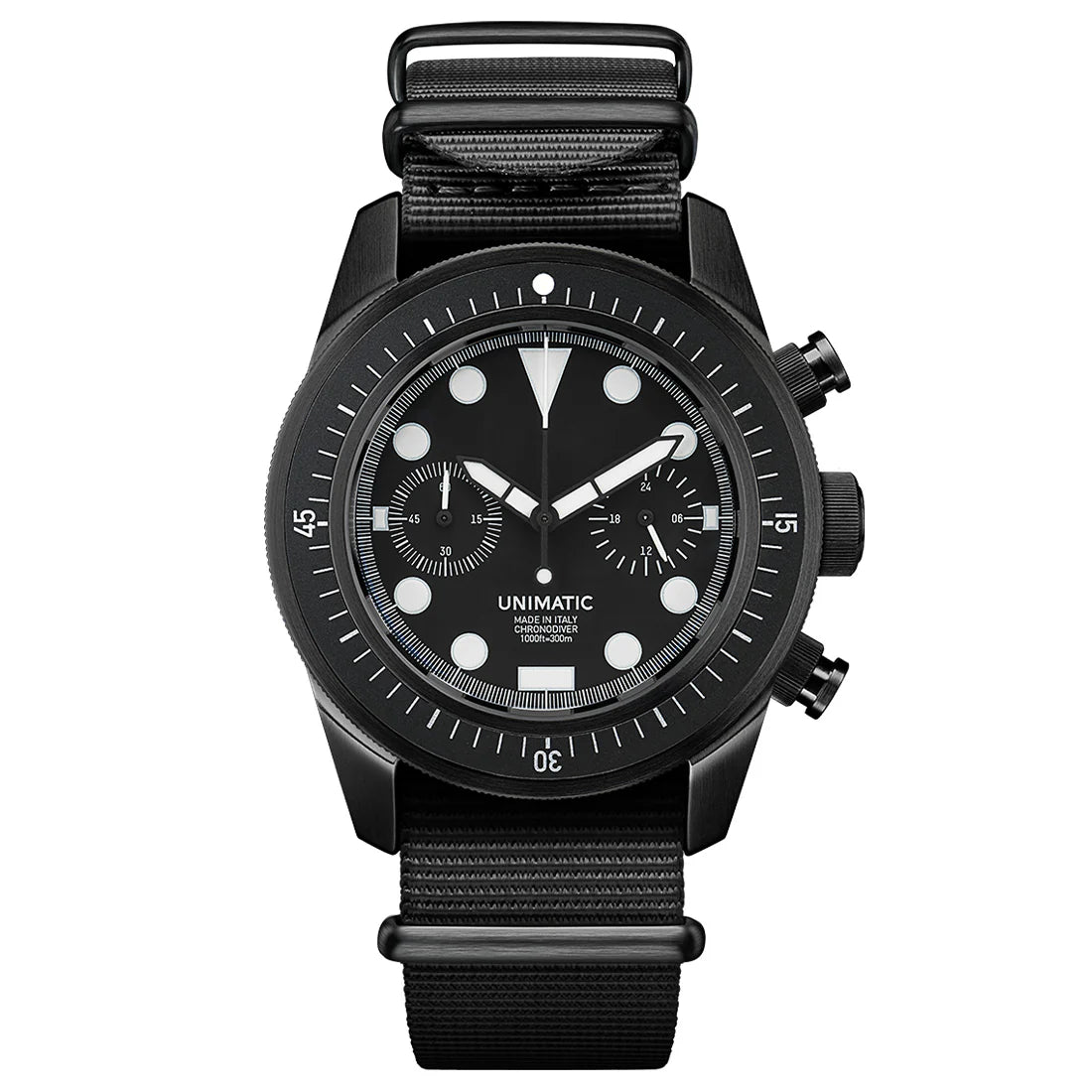 Unimatic U3FN Watch Kit – Limited Edition of 300 | Black White DLC Diver Watch