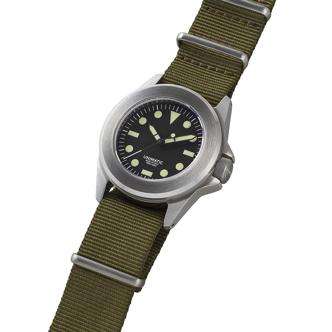 Unimatic U4 Military Watch Kit – Black Silver Olive | Limited Edition Field Watch